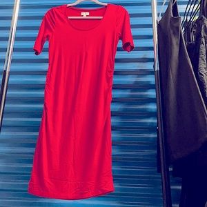 Perfect fit Red Ruched Maternity & NON Maternity Dress